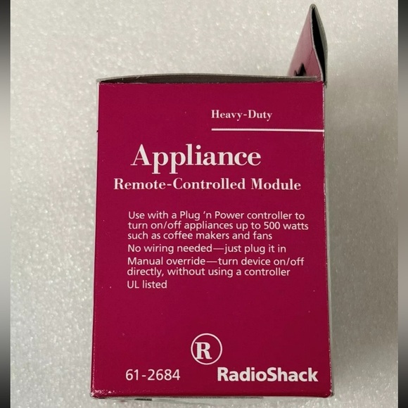 Radio Shack Plug’n Power Heavy-Duty Appliance Module, 500 Watts, Works On X10. - Picture 2 of 6
